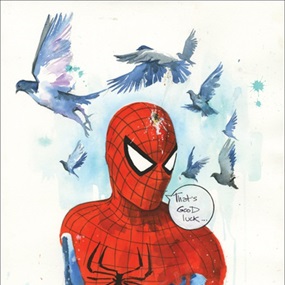 Good Luck Spidey by Lora Zombie
