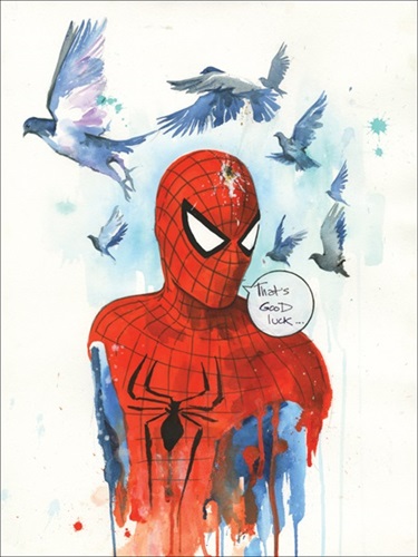Good Luck Spidey  by Lora Zombie