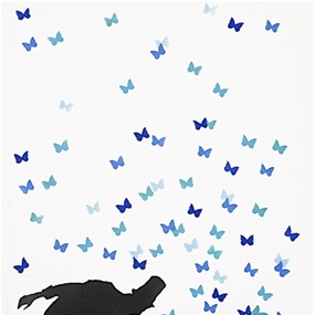 Butterfly Effect (Blue Canvas) by Kenny Random