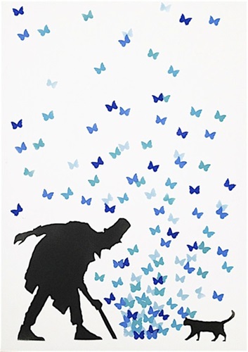 Butterfly Effect (Blue Canvas) by Kenny Random