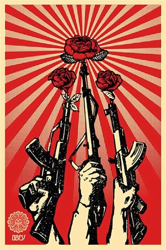 Guns And Roses  by Shepard Fairey