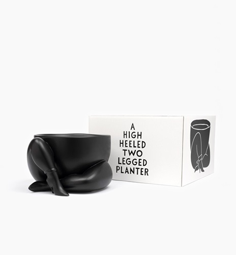 A High Heeled Two Legged Planter (Black) by Parra