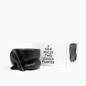 A High Heeled Two Legged Planter (Black) by Parra