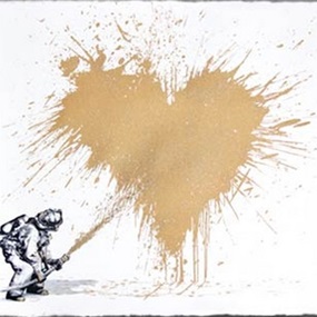 Love To The Rescue (Gold) by Mr Brainwash