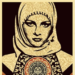 Arab Woman (Red) by Shepard Fairey