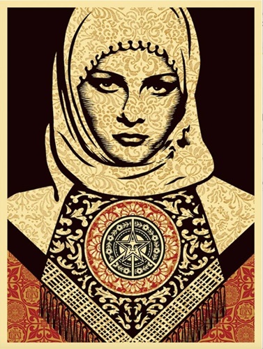 Arab Woman (Red) by Shepard Fairey