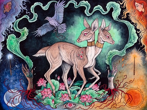 Two Of Wands  by Caitlin Hackett