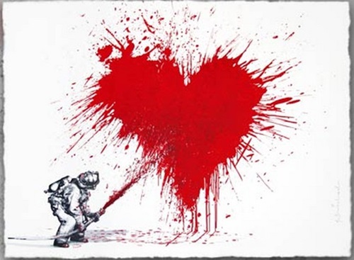 Love To The Rescue (Red) by Mr Brainwash