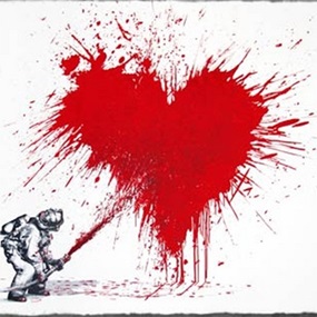 Love To The Rescue (Red) by Mr Brainwash