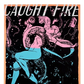 Caught Fire (Pink / Blue) by Faile