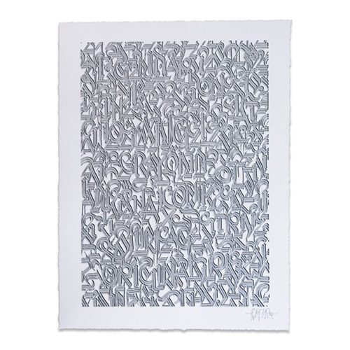 Los Angeles And Beyond (Silver On White) by Defer