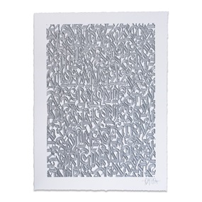 Los Angeles And Beyond (Silver On White) by Defer