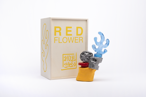 Red Flower (Yellow - Blue Flame) by Royal Jarmon