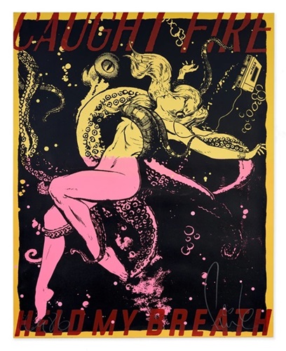 Caught Fire (Yellow / Pink) by Faile