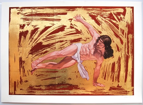 Breakdancing Jesus - Flares  by Cosmo Sarson