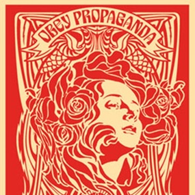 Nouveau (Red) by Shepard Fairey