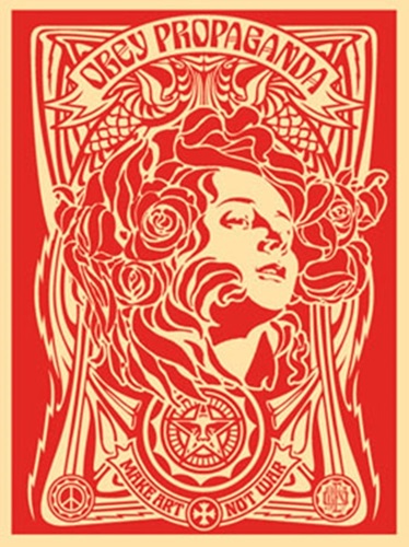 Nouveau (Red) by Shepard Fairey