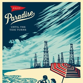 Paradise Turns (Offset Poster) by Shepard Fairey