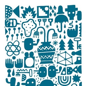 Croutons Floating In Cosmic Soup (Blue) by David Shillinglaw