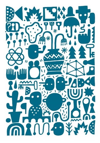 Croutons Floating In Cosmic Soup (Blue) by David Shillinglaw