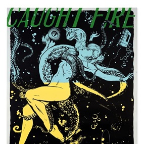 Caught Fire (Blue / Yellow) by Faile