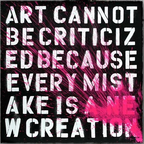 Keep Creating (Pink) by Mr Brainwash