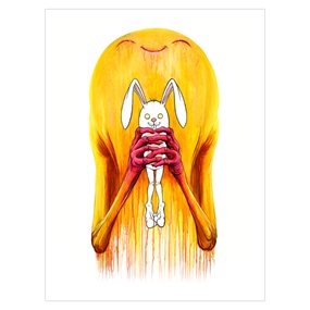 Bunnywith Happy New Owner by Alex Pardee