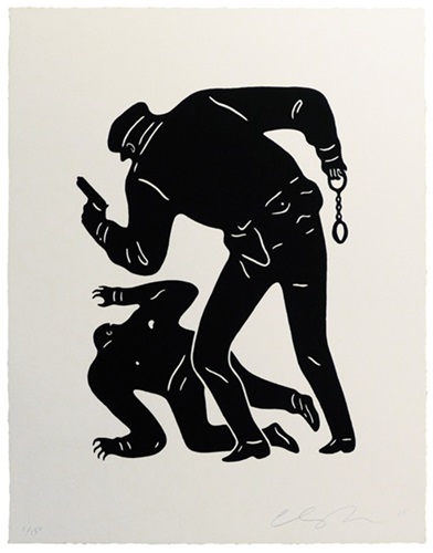 Police Shooting (Black) by Cleon Peterson