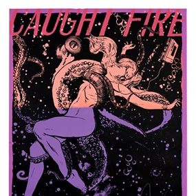 Caught Fire (Orange / Purple) by Faile
