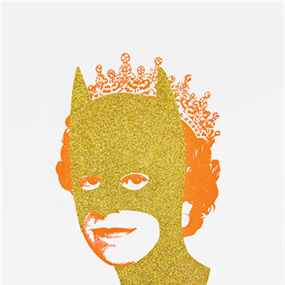 Rich Enough To Be Batman (Glitter Gold & Neon Orange) by Heath Kane