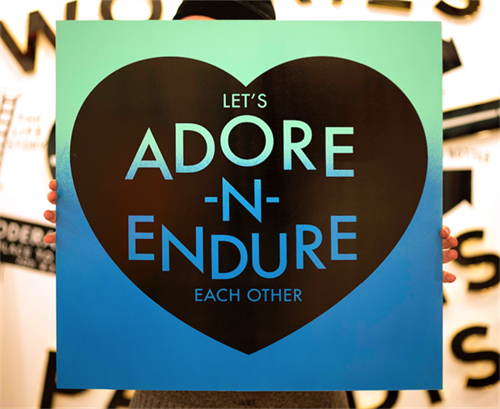 Adore And Endure (Hand-Painted Enamel) by Steve Powers
