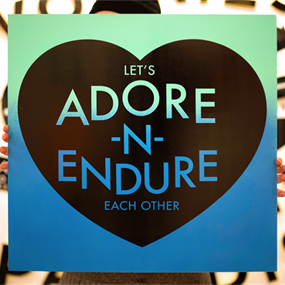 Adore And Endure (Hand-Painted Enamel) by Steve Powers