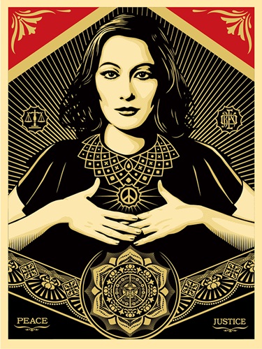 Peace & Justice Woman  by Shepard Fairey
