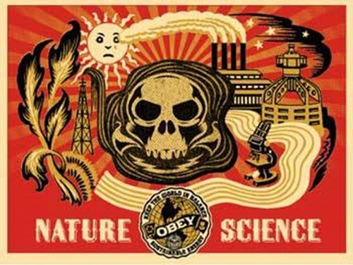 Nature Science (Gold) by Shepard Fairey