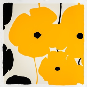 Four Poppies II (Yellow & Black) by Donald Sultan