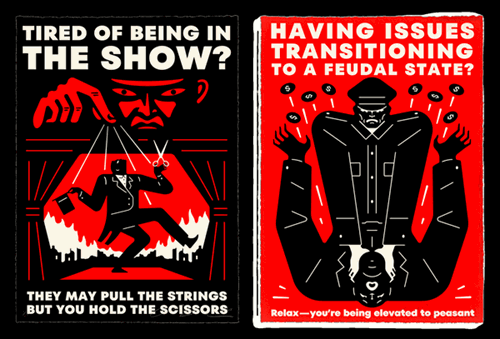 Tired Of The Show & Feudal Trouble  by Cleon Peterson