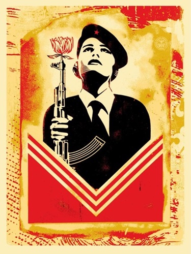 Peace Guard 2 Stencil  by Shepard Fairey