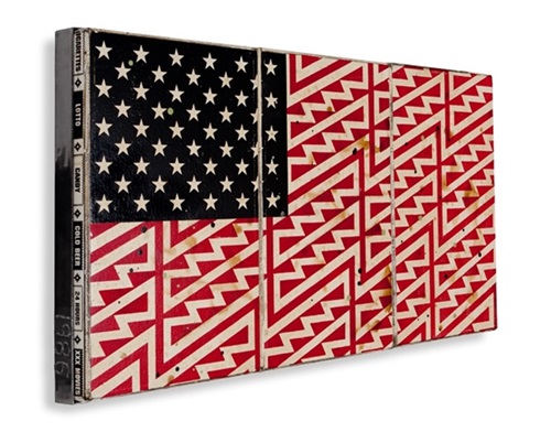 Star Spangled Shadows (Faile Flag) (Wood) by Faile