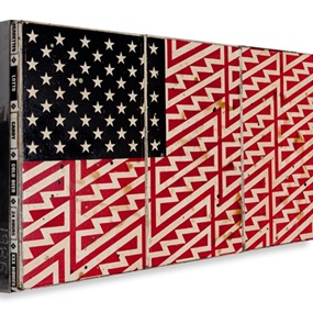 Star Spangled Shadows (Faile Flag) (Wood) by Faile