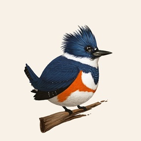 Belted Kingfisher by Mike Mitchell