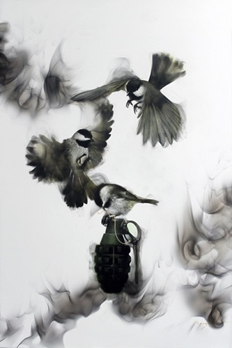 3 Chickadees And 1 Grenade  by Spazuk