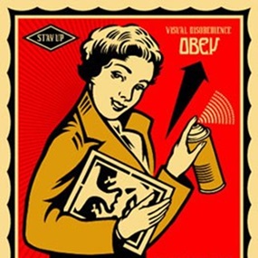 Stay Up Girl by Shepard Fairey