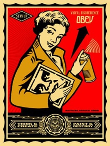 Stay Up Girl  by Shepard Fairey