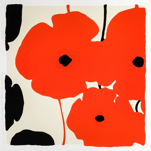 Four Poppies II (Red & Black) by Donald Sultan