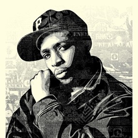 Chuck D Black Steel (Large Format - Black) by Shepard Fairey