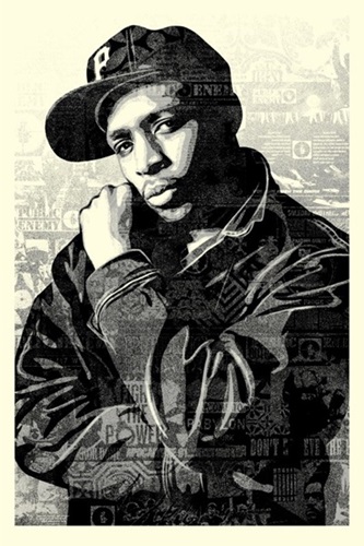 Chuck D Black Steel (Large Format - Black) by Shepard Fairey