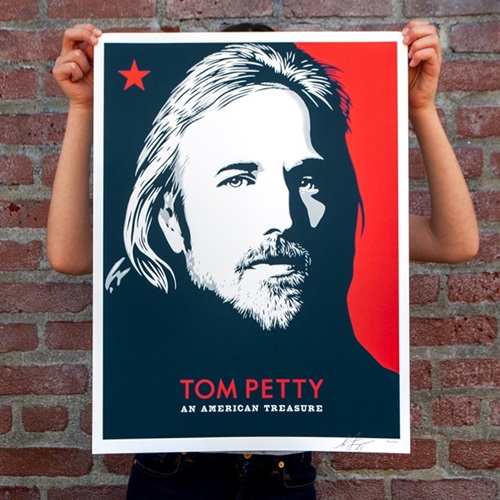 Tom Petty: An American Treasure (Blue / Red) by Shepard Fairey