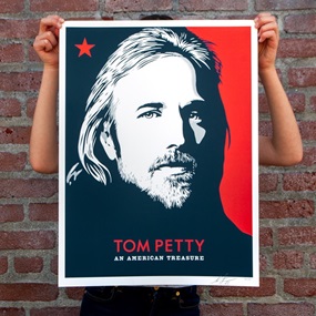 Tom Petty: An American Treasure (Blue / Red) by Shepard Fairey