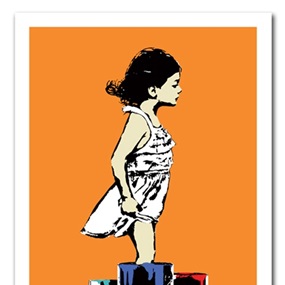 Getting Her Feet Wet (Orange) by Rene Gagnon