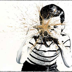 Smile (Gold) by Mr Brainwash